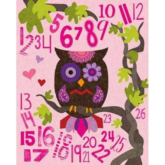 Owl Set Numlet Pinks 2 Poster Print by Melody Hogan-VARPDXMHRC131D Image 1