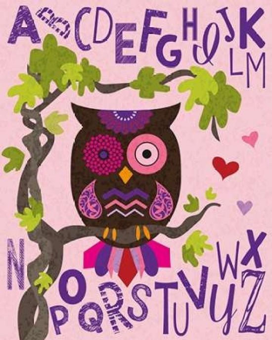 Owl Set Numlet Pinks 1 Poster Print by Melody Hogan-VARPDXMHRC131C Image 1