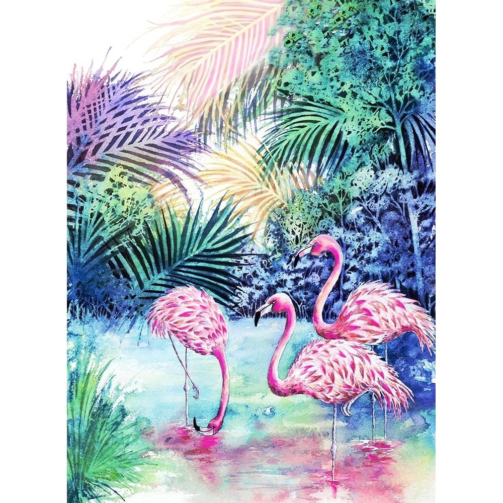 Three Flamingos Poster Print - Martin Wickstrom-VARPDXMICFAB226685 Image 1