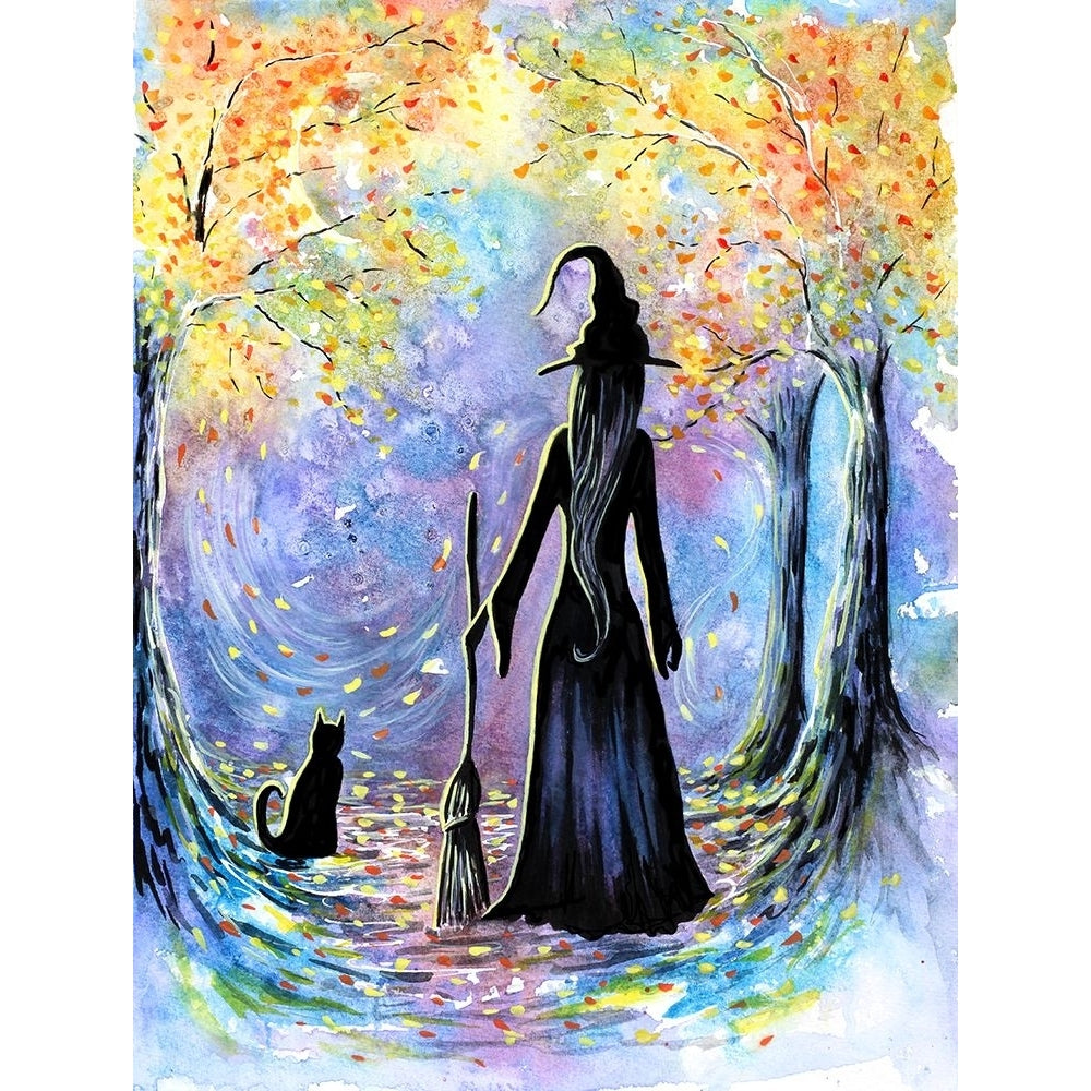 Witch and Black Cat Poster Print - Martin Wickstrom-VARPDXMICFAB226686 Image 1