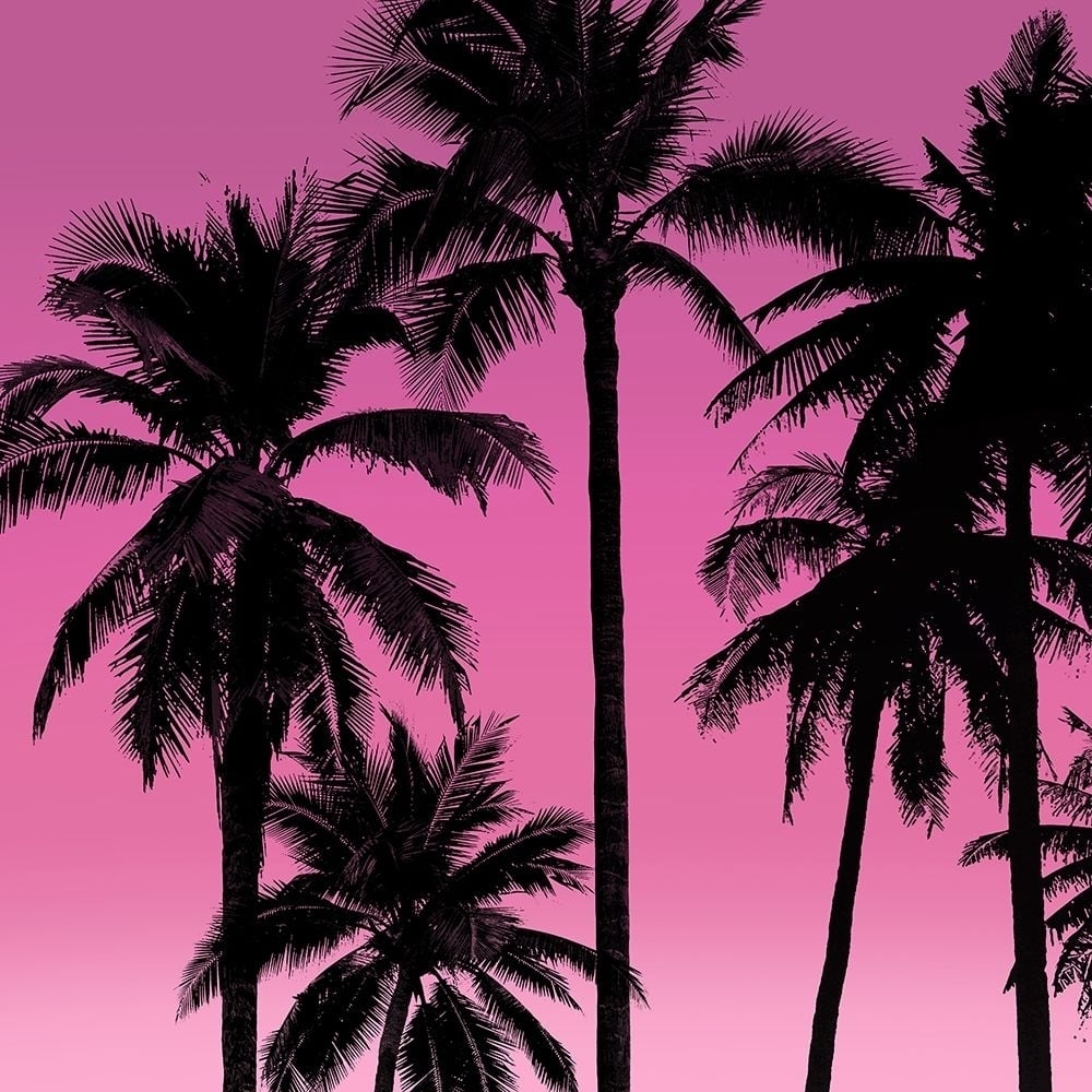 Palms Black on Pink I Poster Print by Mia Jensen-VARPDXMJ116835 Image 1