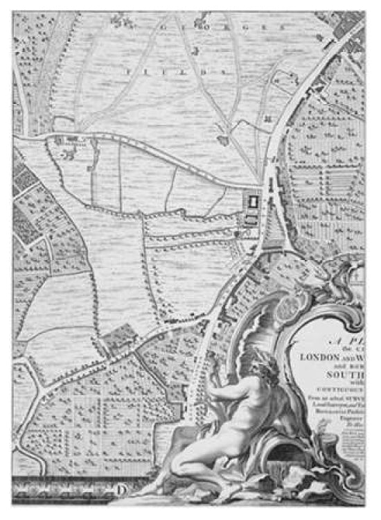 Roque Sectional map of London 1748 Poster Print by John Roque-VARPDXMJR3D Image 1