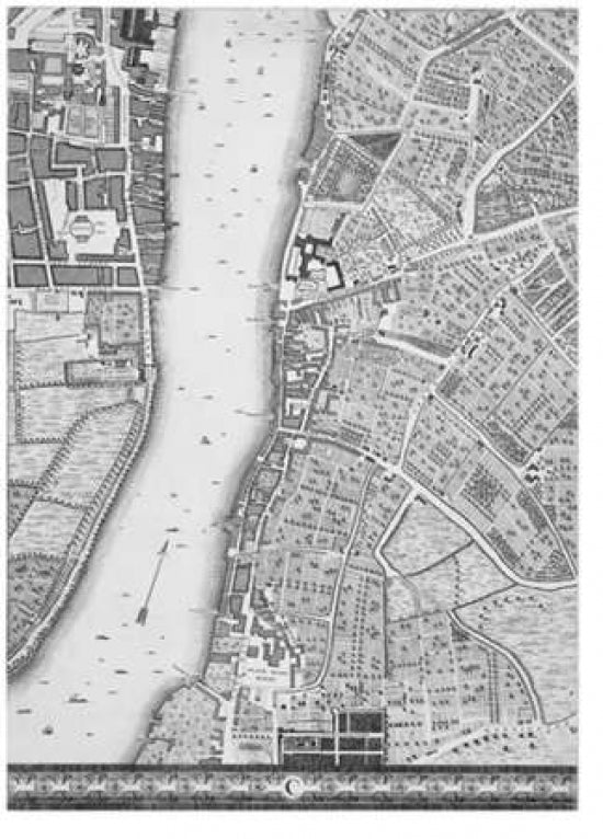 Roque Sectional map of London 1748 Poster Print by John Roque-VARPDXMJR3C Image 1