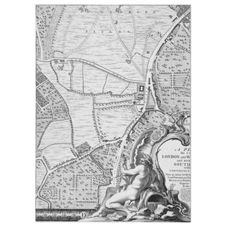 Roque Sectional map of London 1748 Poster Print by John Roque-VARPDXMJR3D Image 1