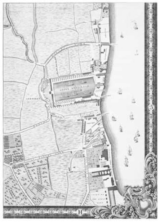 Roque Sectional map of London 1748 Poster Print by John Roque-VARPDXMJR3H Image 1