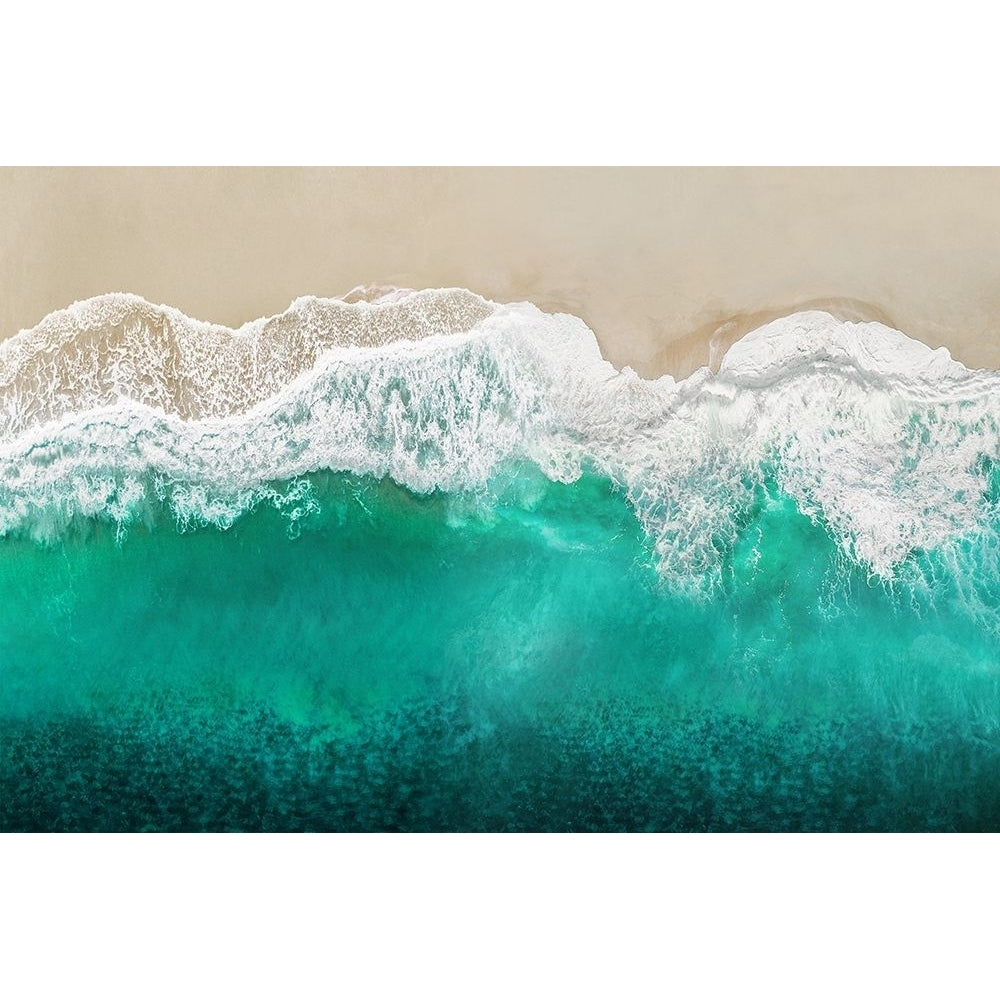 Teal Ocean Waves From Above I Poster Print by Maggie Olsen-VARPDXML115271 Image 1