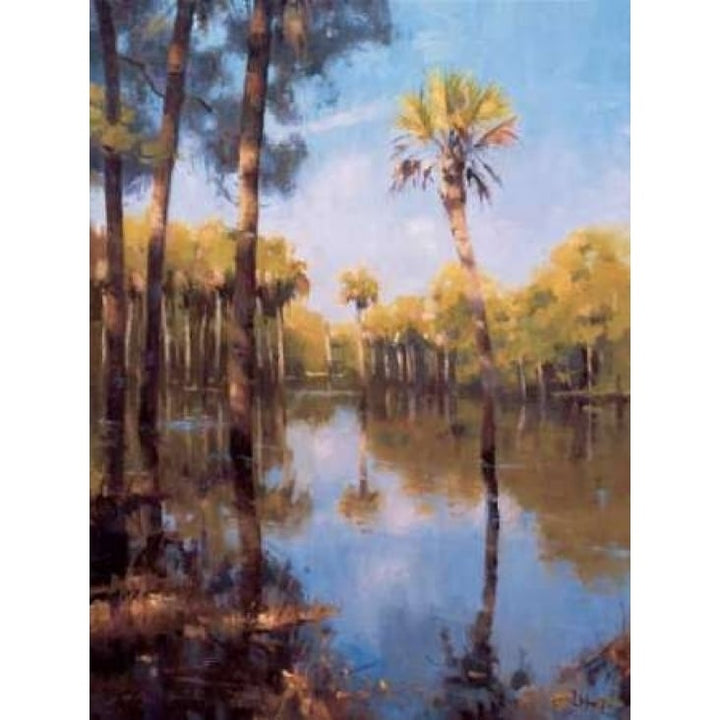 Palms on Water II Poster Print by Larry Moore-VARPDXMLP501 Image 1