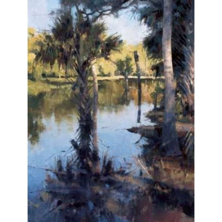 Palms on Water I Poster Print by Larry Moore-VARPDXMLP500 Image 1