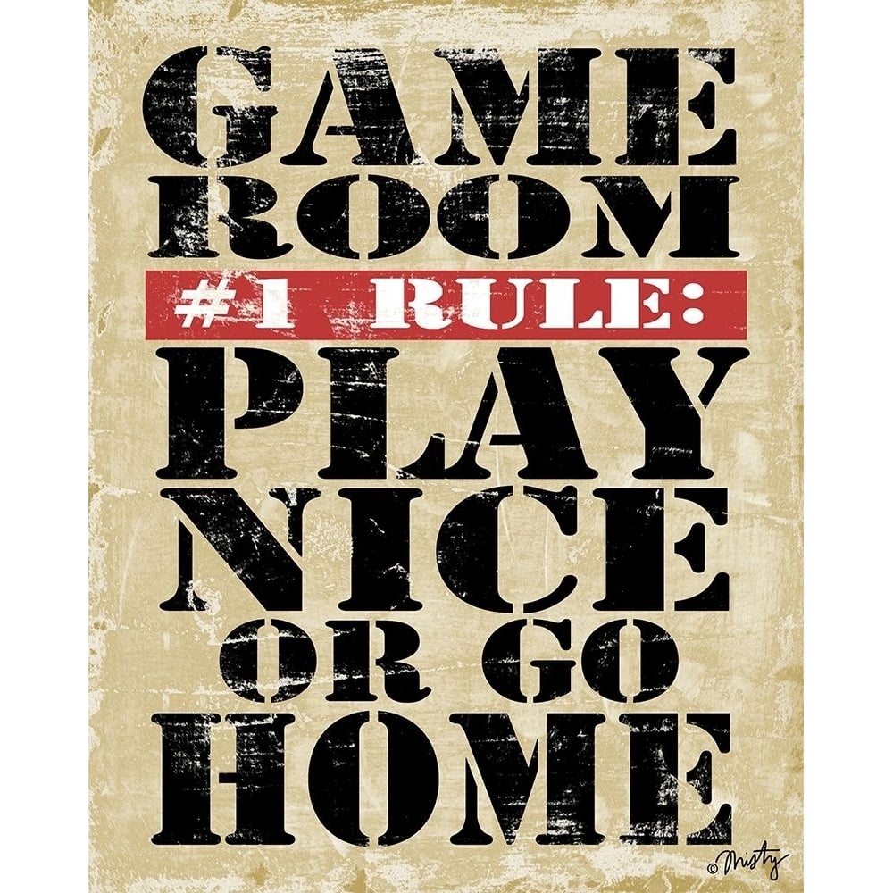 Game Room 1 Rule Poster Print by Misty Michelle-VARPDXMMD375 Image 1