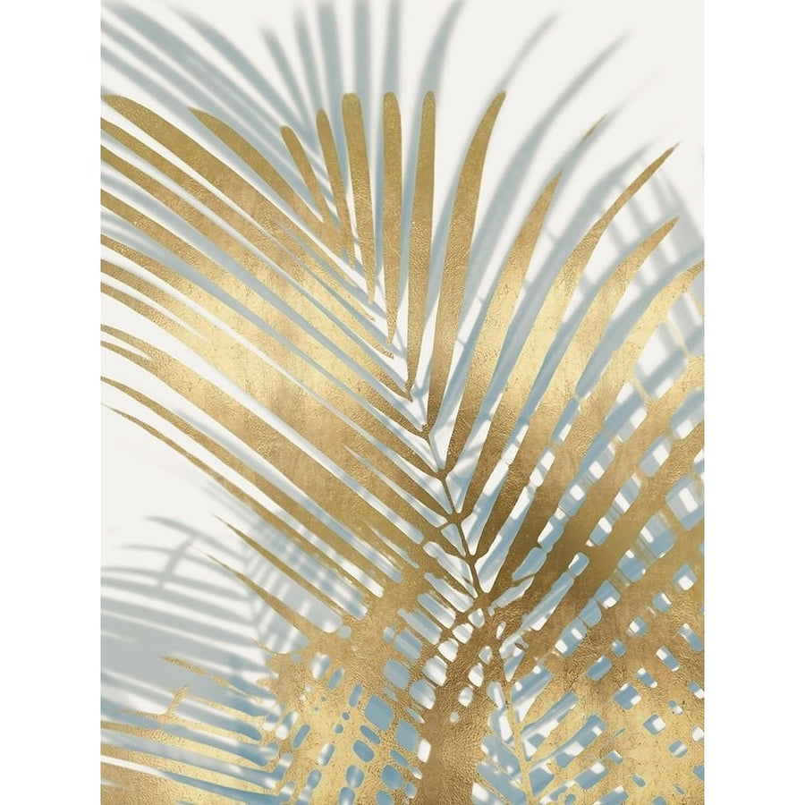 Palm Shadows Aqua on Gold I Poster Print by Melonie Miller-VARPDXMMR116287 Image 1