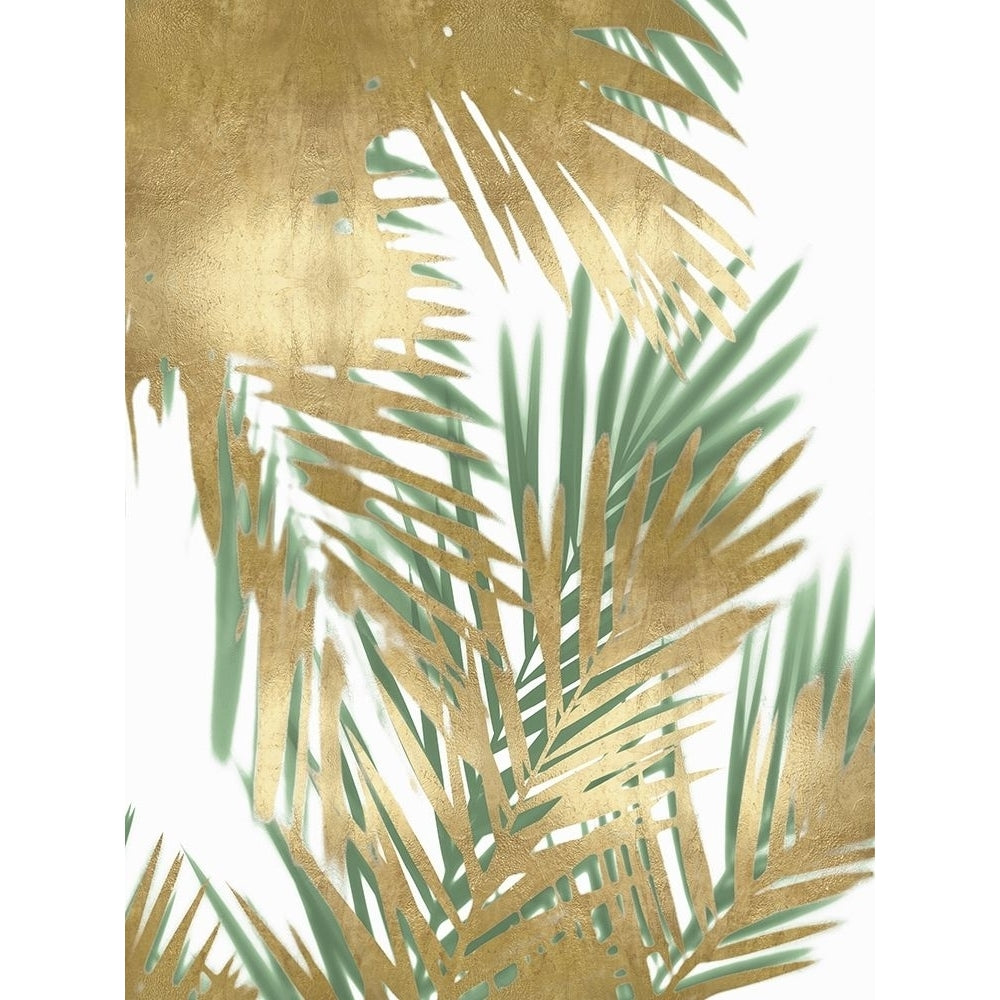 Palm Shadows Gold on Green II Poster Print by Melonie Miller-VARPDXMMR116740 Image 1