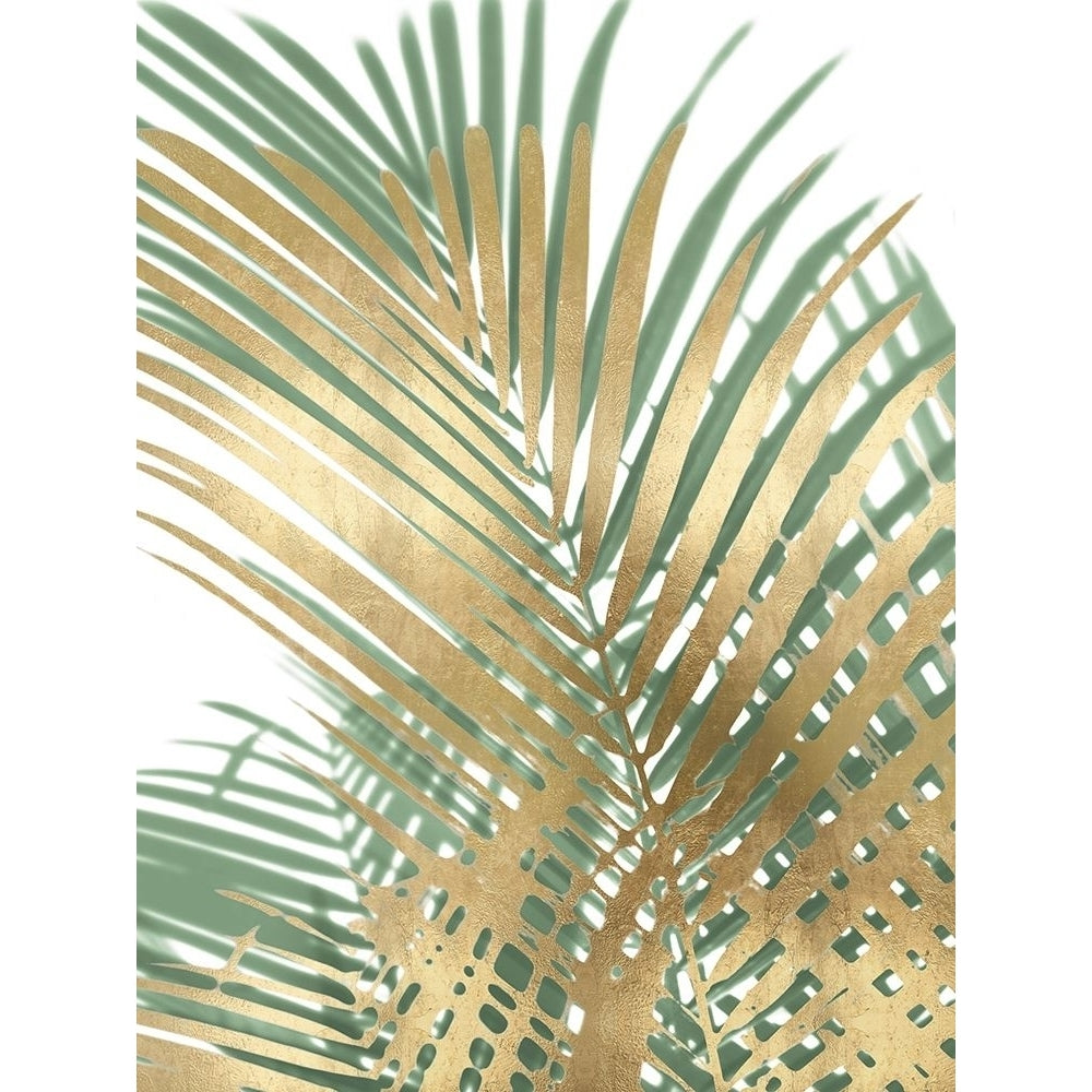 Palm Shadows Gold on Green I Poster Print by Melonie Miller-VARPDXMMR116739 Image 1