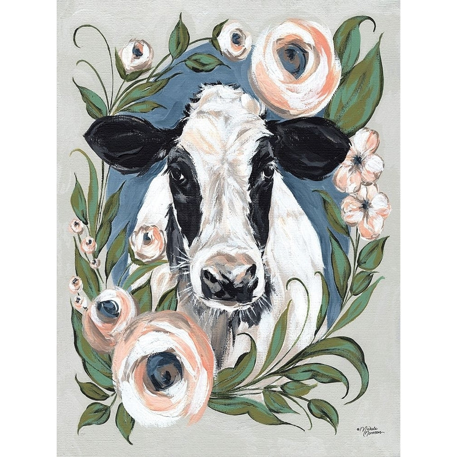 Vintage Frame Cow Poster Print by Michelle Norman-VARPDXMN163 Image 1