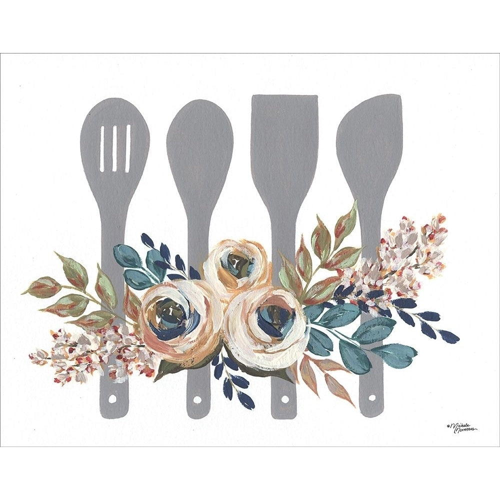 Fall Floral Baking Utensils Poster Print by Michele Norman-VARPDXMN222 Image 1