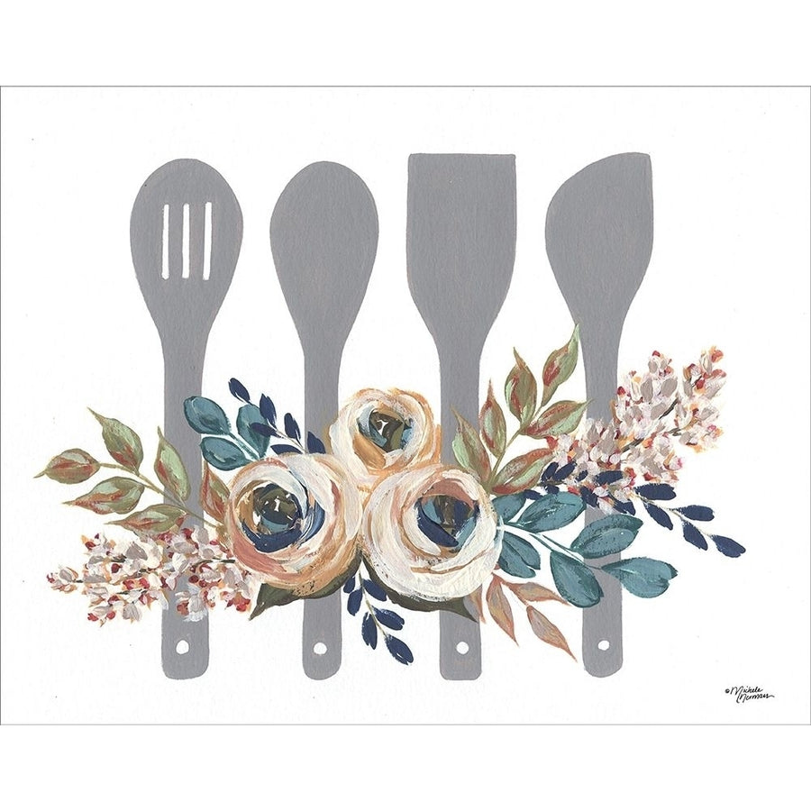 Fall Floral Baking Utensils Poster Print by Michele Norman-VARPDXMN222 Image 1