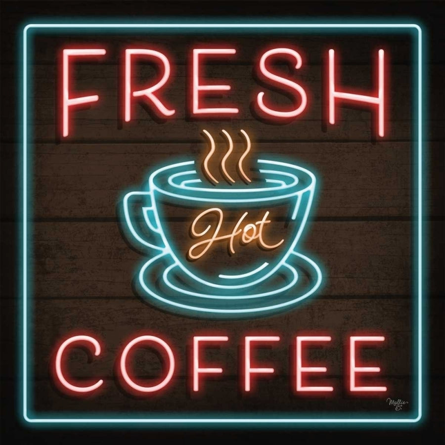 Neon Fresh Coffee Poster Print by Mollie B. Mollie B.-VARPDXMOL1422 Image 1