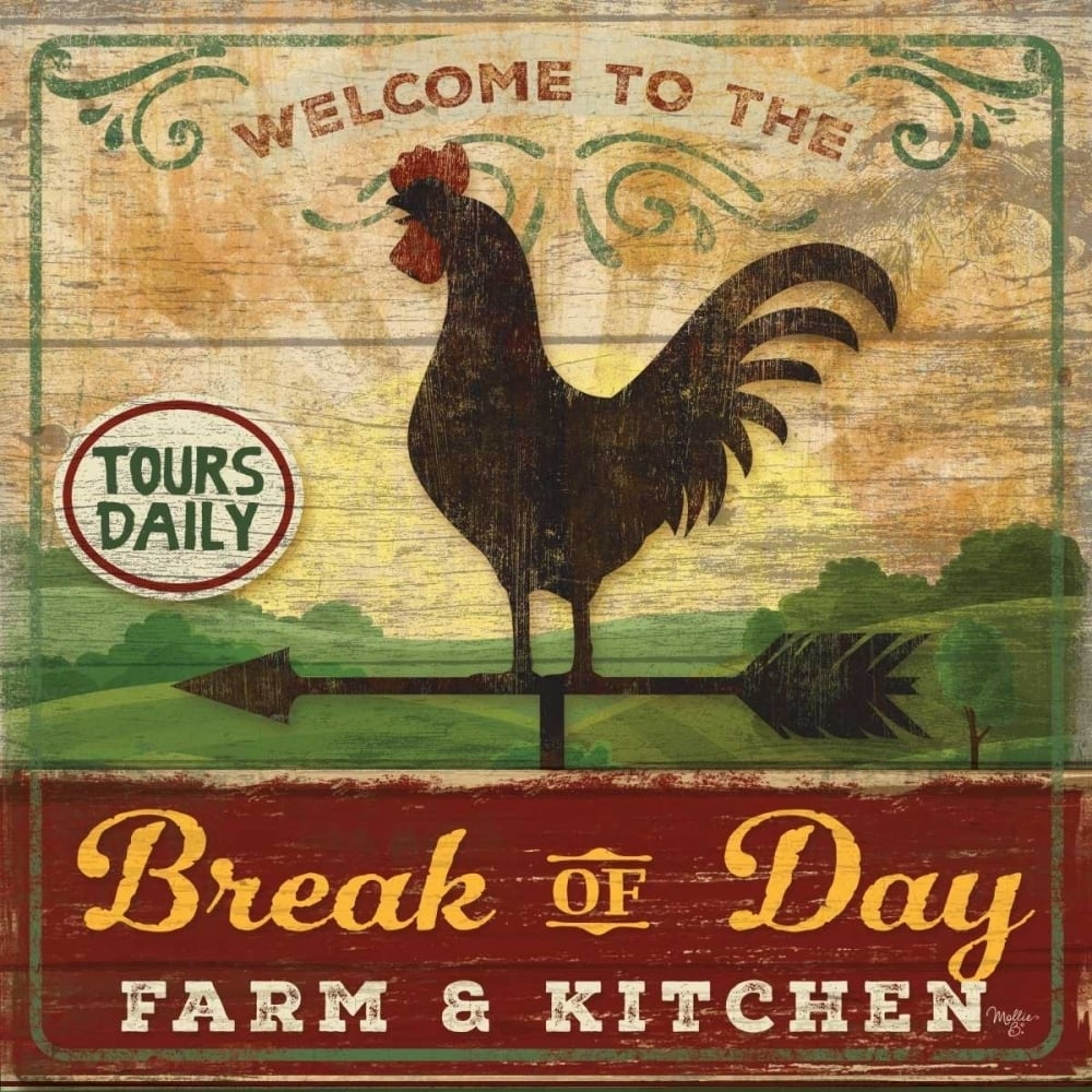 Break of Day Rooster Poster Print by Mollie B. Mollie B.-VARPDXMOL1570 Image 1