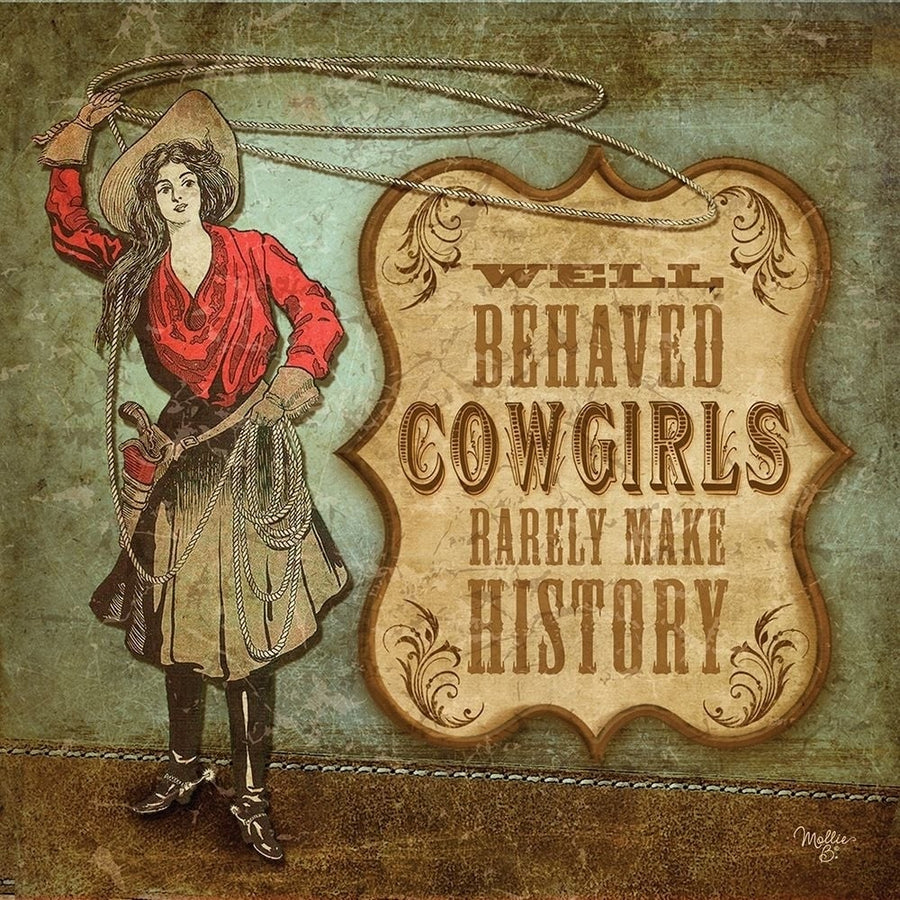 West Cowgirl Poster Print by Mollie B. Mollie B.-VARPDXMOL194 Image 1