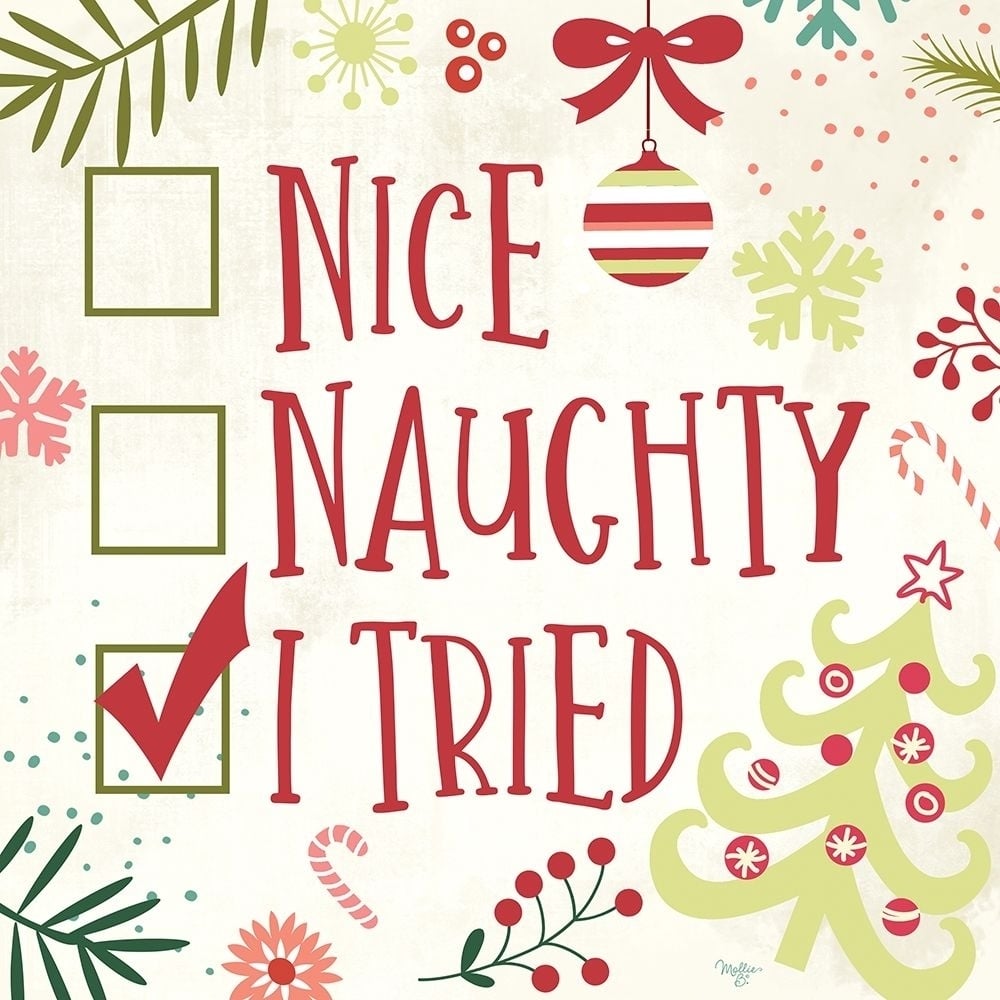 Nice Naughty I Tried Poster Print by Mollie B. Mollie B.-VARPDXMOL1933 Image 1