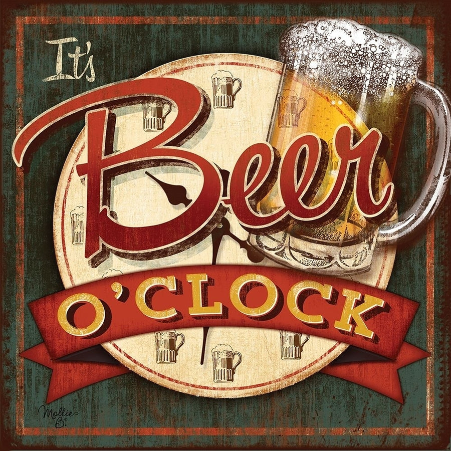 Beer Oclock Poster Print by Mollie B. Mollie B.-VARPDXMOL610 Image 1