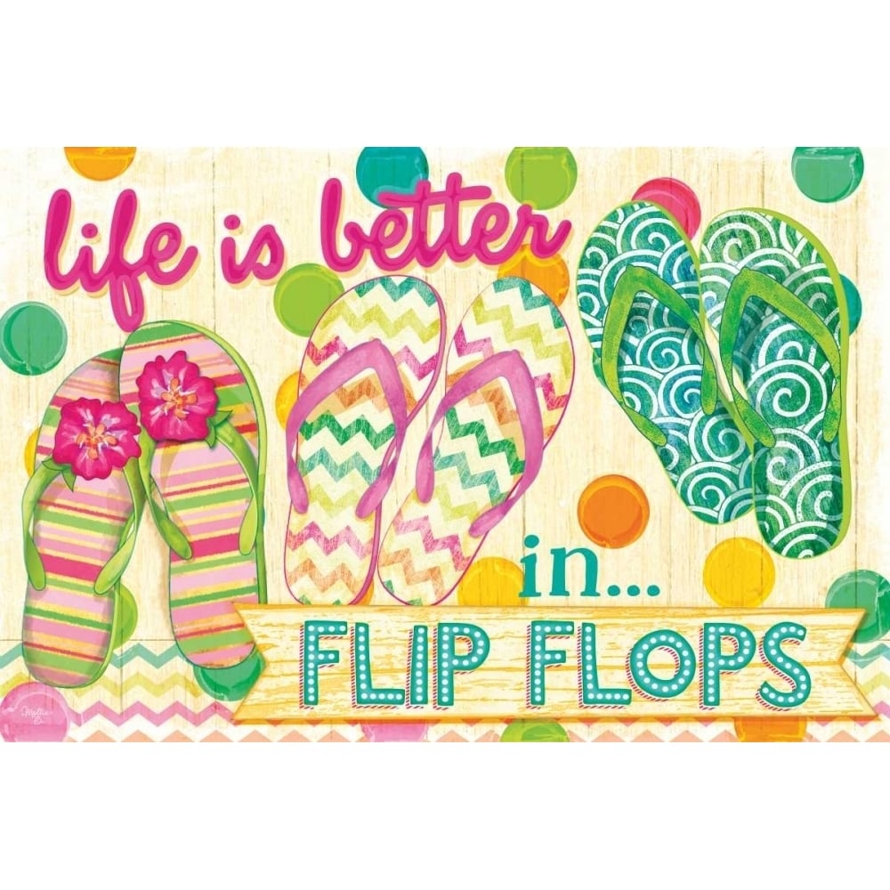 Life is Better in Flip Flops Poster Print by Mollie B. Mollie B.-VARPDXMOL976 Image 1