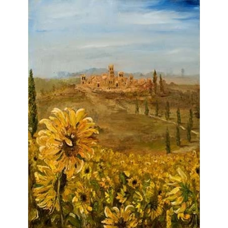 Tuscan Sunflowers I Poster Print by Jodi Monahan-VARPDXMON128 Image 2