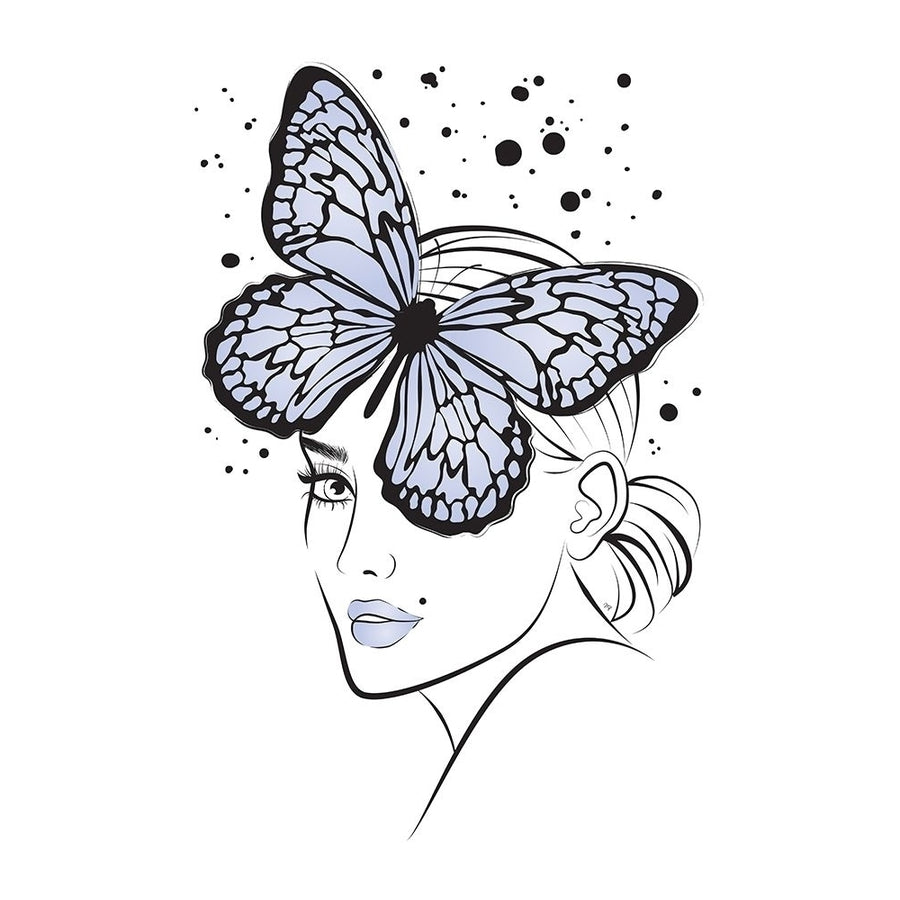 Lady Butterfly Blue Poster Print by Martina Pavlova-VARPDXMPA117259 Image 1