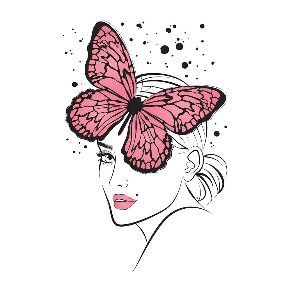 Lady Butterfly Pink Poster Print by Martina Pavlova-VARPDXMPA117260 Image 1