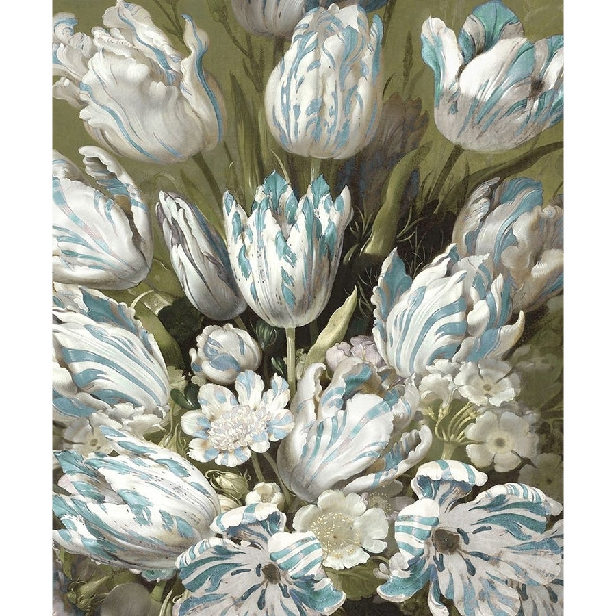 Tulip Bouquet in Aqua Poster Print by Angela McQueen-VARPDXMQ115034 Image 1