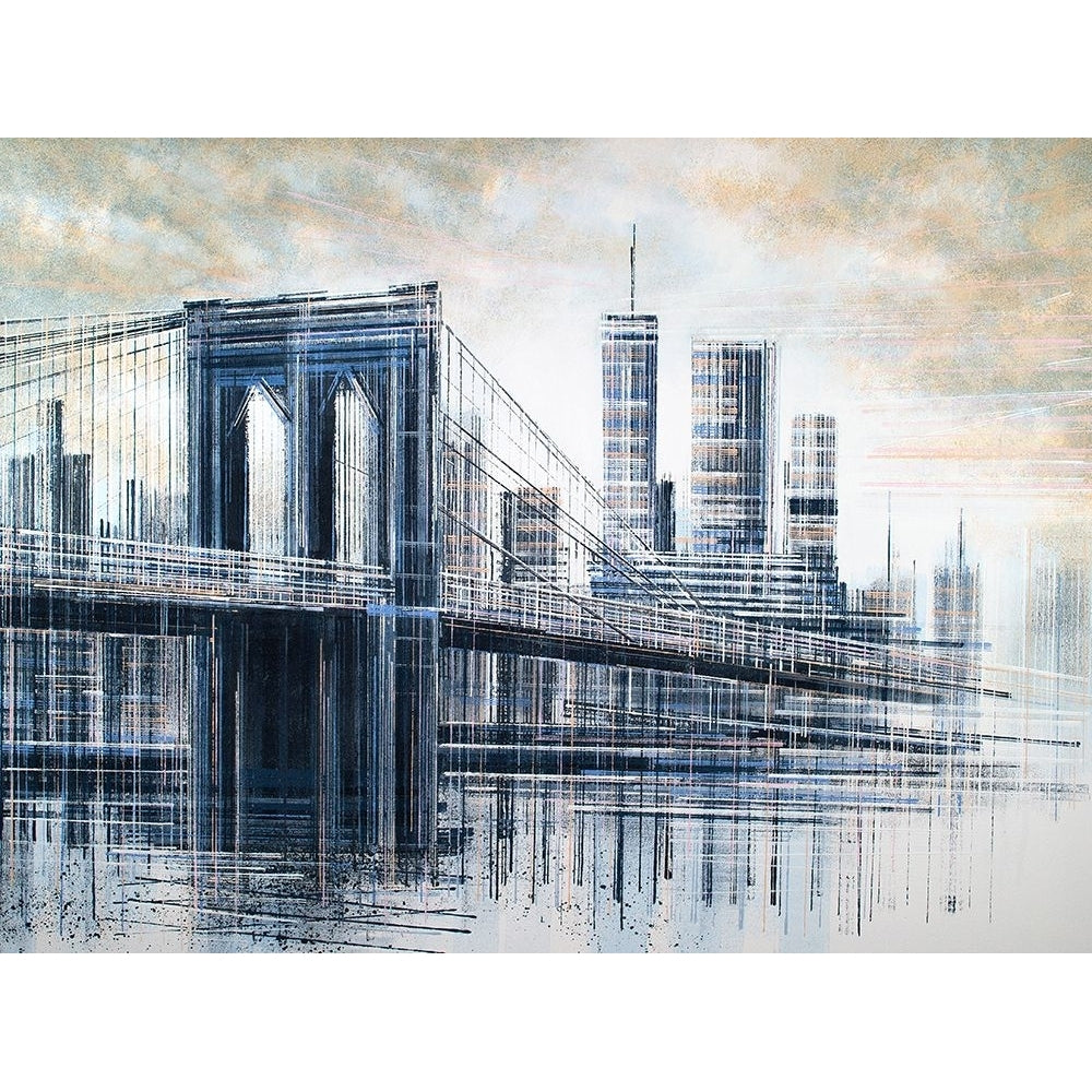 The Manhattan Bridge at Sunset Poster Print - Marc Todd-VARPDXMT0021 Image 1