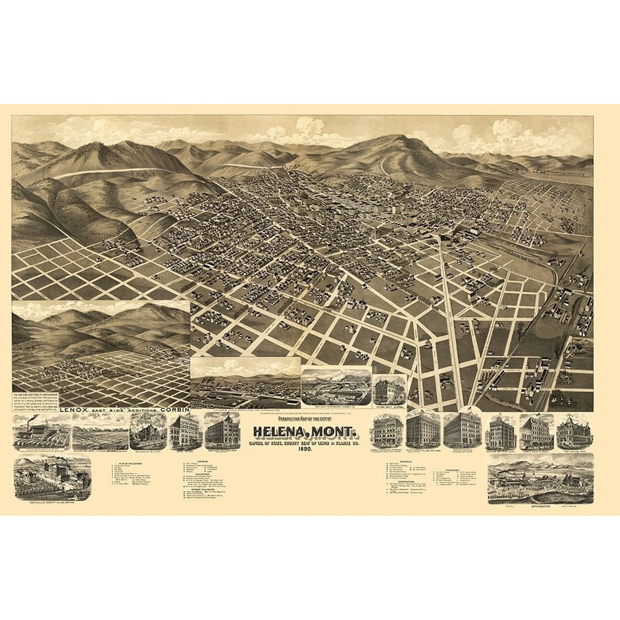 Helena Montana - American Pub Co 1890 Poster Print by American Pub Co American Pub Co-VARPDXMTHE0003 Image 1