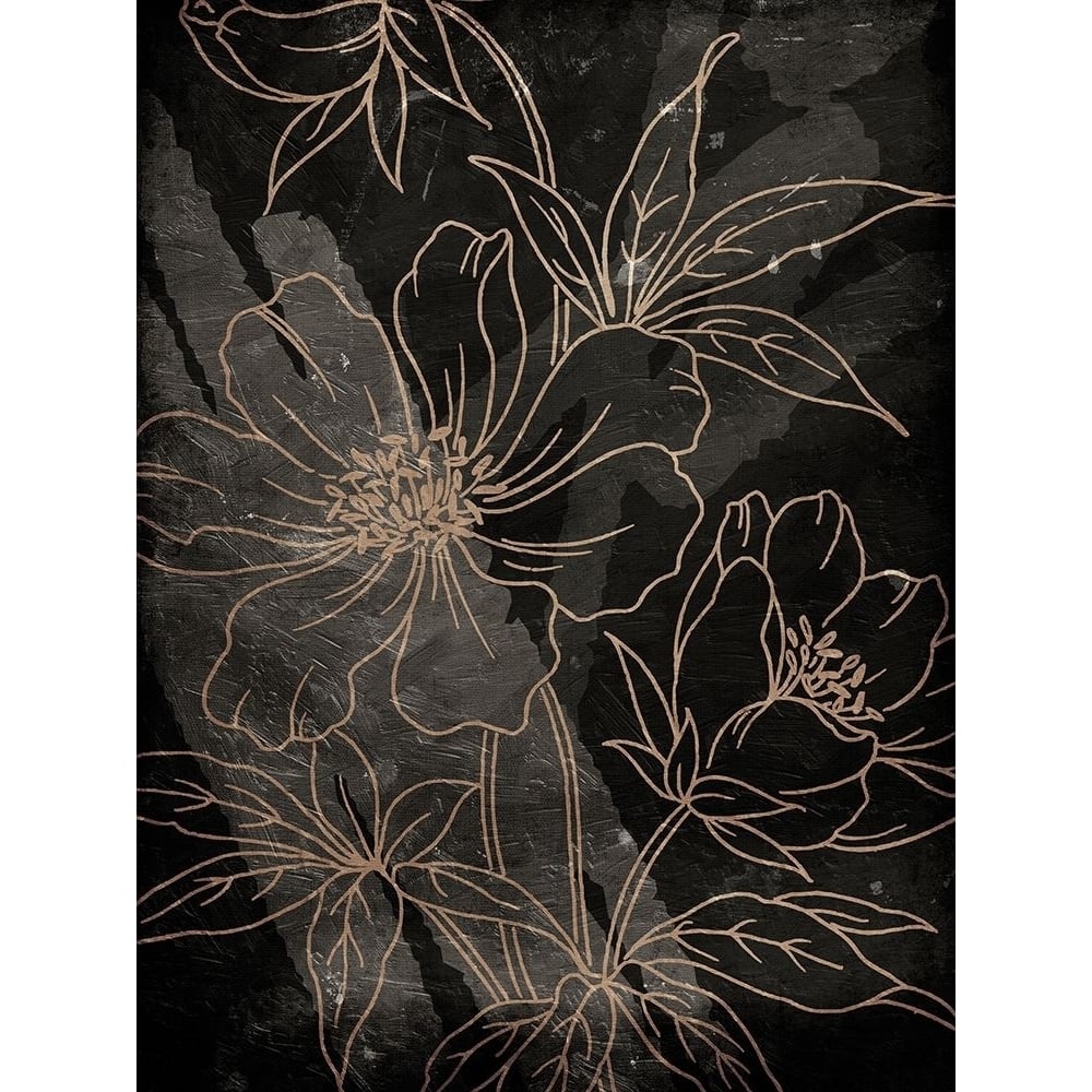 Muted Golden Abstract Floral Poster Print by Milli Villa-VARPDXMVRC033A2 Image 1