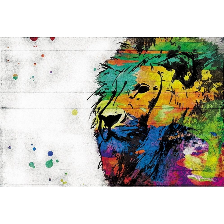 Rainbow Lion Poster Print by Mlli Villa-VARPDXMVRC086A Image 1