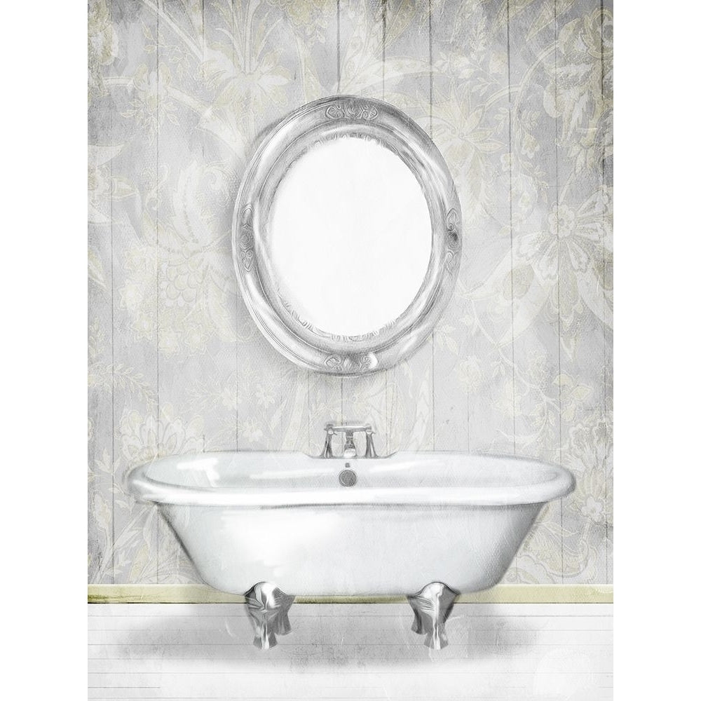 Gray Floral Bath Poster Print by Mlli Villa-VARPDXMVRC387B Image 1