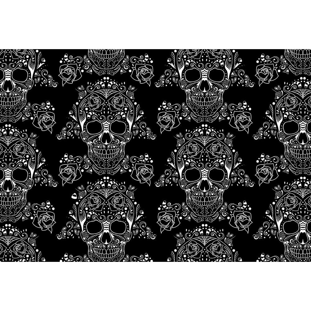 Halloween Skull Pattern Poster Print by Mlli Villa-VARPDXMVRC451A Image 1