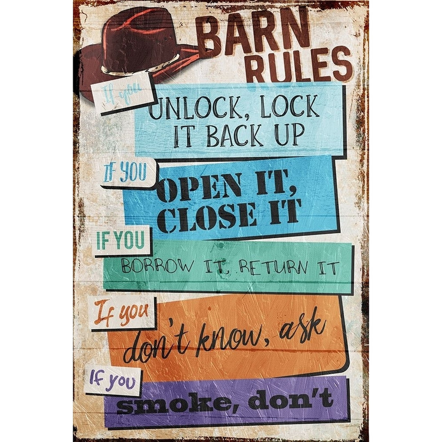 Barn Rules Poster Print by Milli Villa-VARPDXMVRC607A Image 1