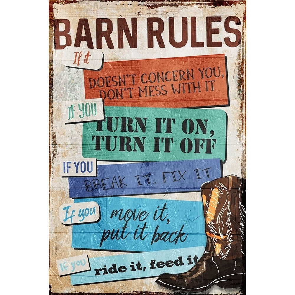 Barn Rules Poster Print by Milli Villa-VARPDXMVRC607B Image 1