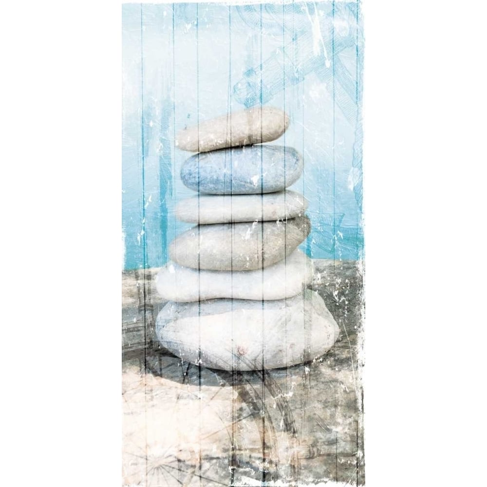 Stacked Rocks At Sea Poster Print by Milli Villa-VARPDXMVRN011A Image 1