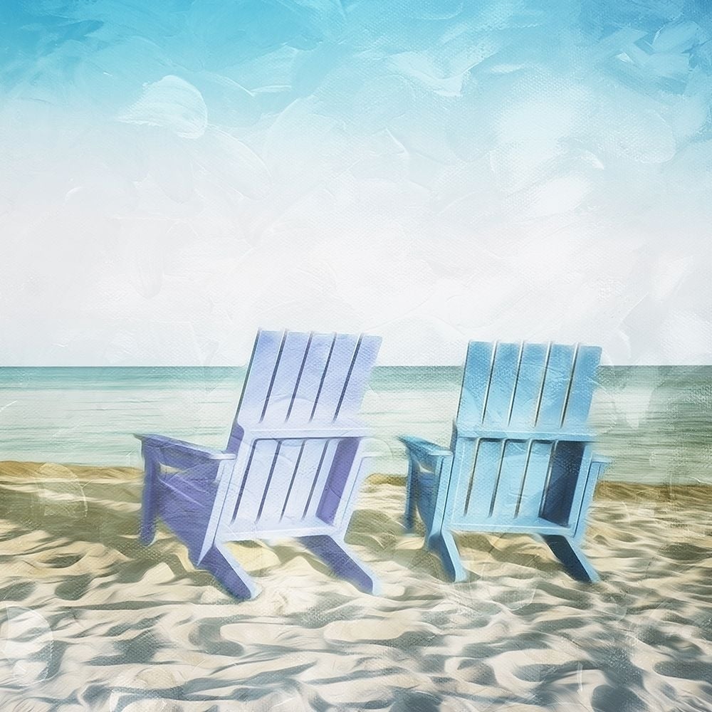 Lets Sit On The Beach Poster Print by Mlli Villa-VARPDXMVSQ140A Image 1