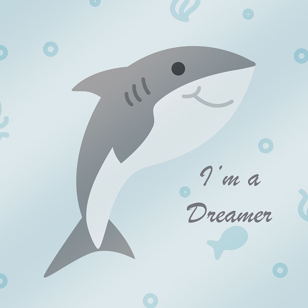 Happy Shark Dreamer Poster Print by Mlli Villa-VARPDXMVSQ417A2 Image 1