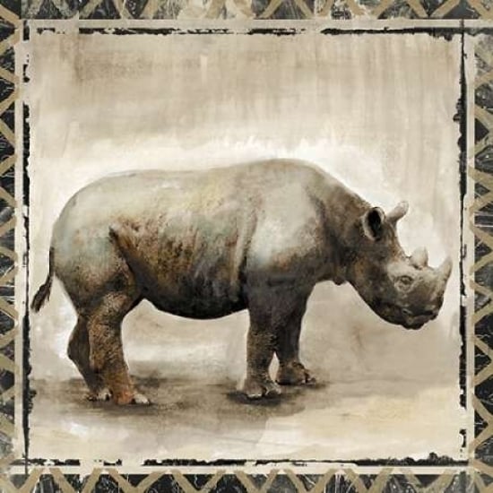 Happy Rhino Poster Print by Michelle Woodey-VARPDXMW038A Image 1