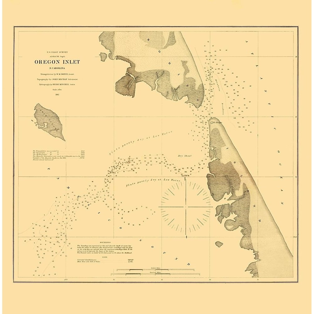 Oregon Inlet - USCS 1862 Poster Print by USCS USCS-VARPDXNCOR0001 Image 1