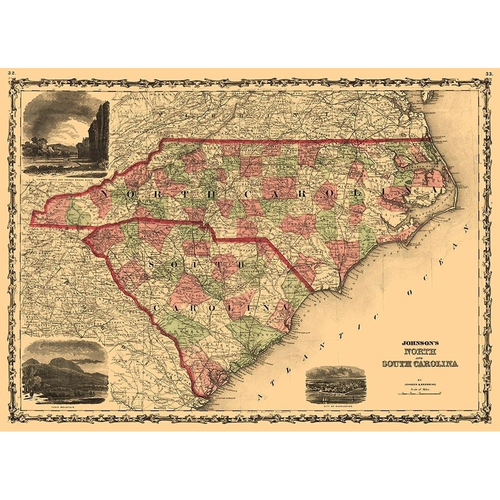 North Carolina South Carolina - Johnson 1861 by Johnson-VARPDXNCZZ0030 Image 1