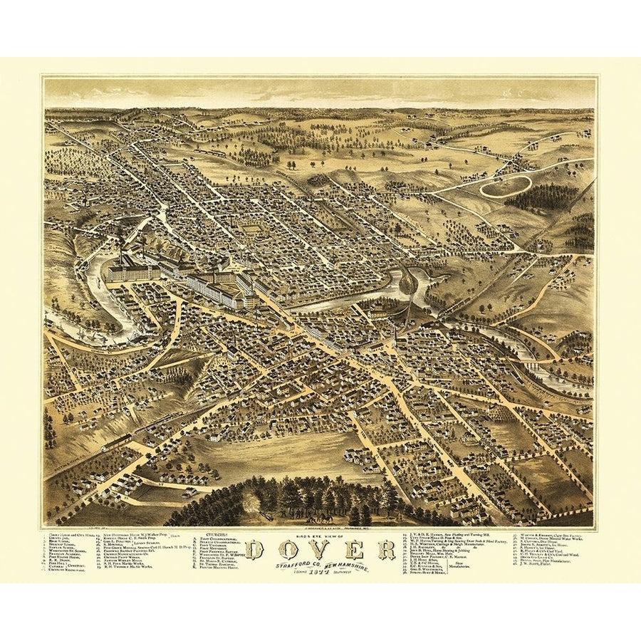 Dover Hampshire - Brenner 1877 Poster Print by Brenner Brenner-VARPDXNHDO0001 Image 1