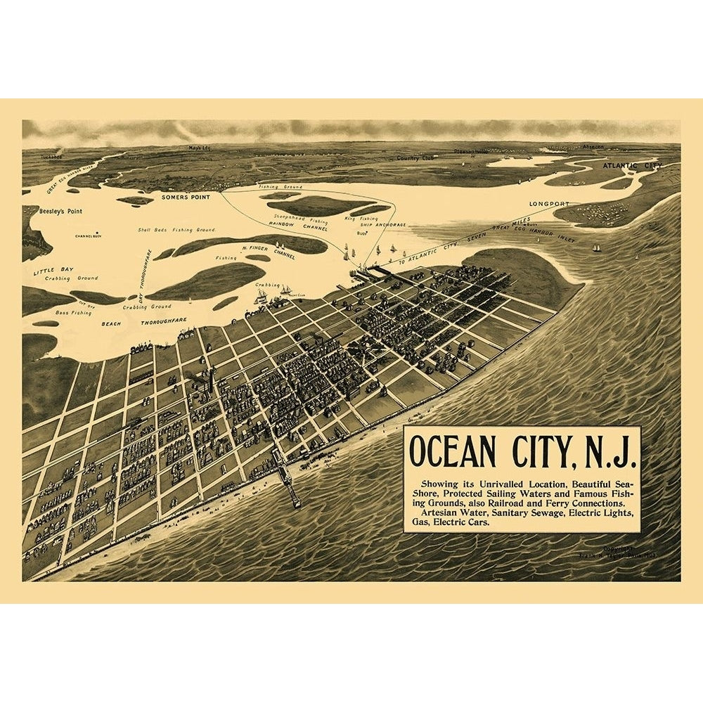 Ocean City Jersey - Taylor 1903 Poster Print by Taylor Taylor-VARPDXNJOC0004 Image 1