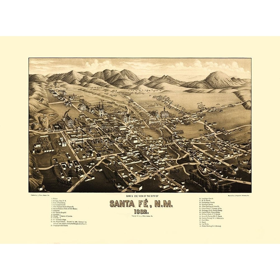 Santa Fe Mexico - Stoner 1892 Poster Print by Stoner Stoner-VARPDXNMSA0001 Image 1