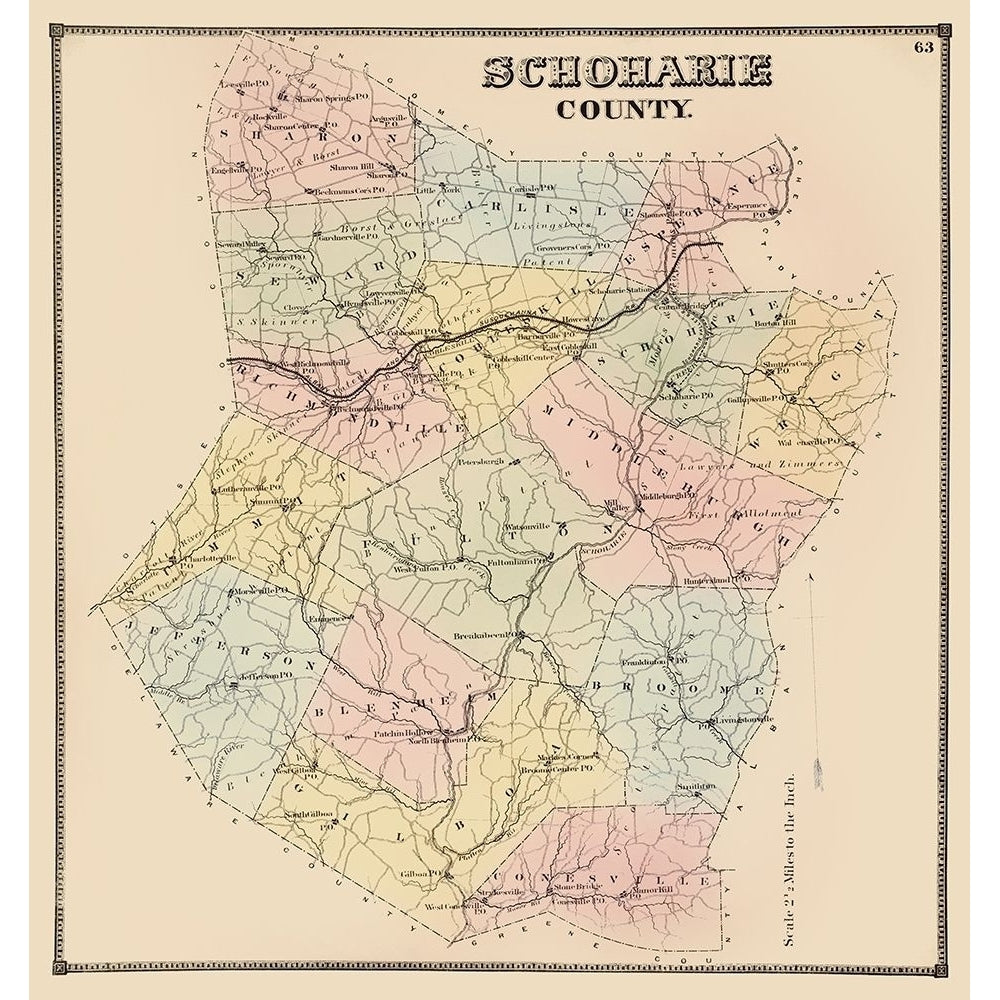 Schoharie York - Burr 1866 Poster Print by Burr Burr-VARPDXNYSC0008 Image 1