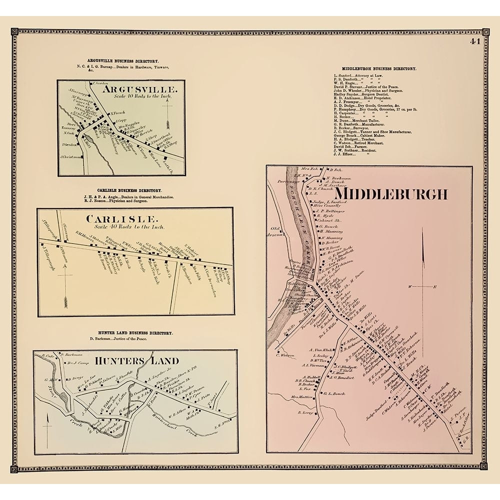 Middleburgh York Landowner - Beers 1866 Poster Print by Beers Beers-VARPDXNYMI0001 Image 1