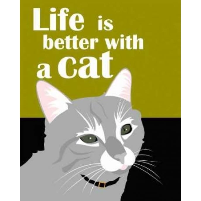 Life is Better with a Cat Poster Print by Ginger Oliphant-VARPDXO162D Image 2