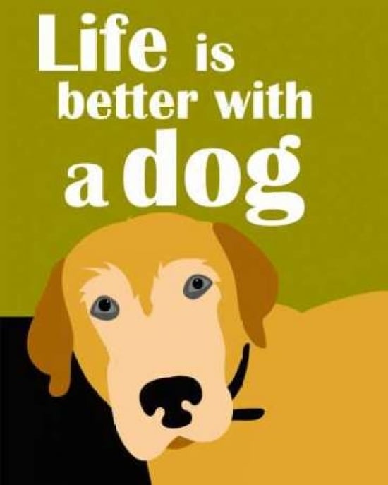 Life is Better with a Dog Poster Print by Ginger Oliphant-VARPDXO163D Image 1